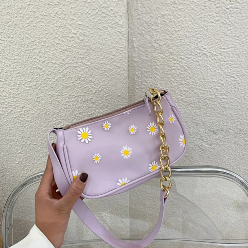 dem_sare / DS1082 - DAISYLA Shoulder Bag Tas Vintage bunga Rante besi Tas shoulder bag wanita vintage Daisy