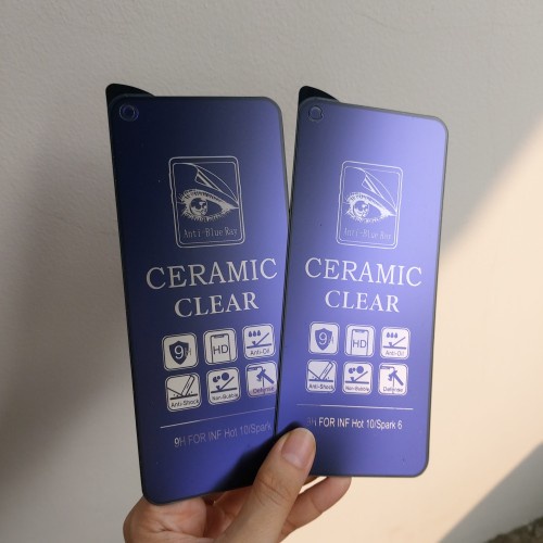 Tempered Glass TG Blue Ray Ceramic Film Matte Anti Blue Iphone 6+ 7+ 8+ 11 Xs Max