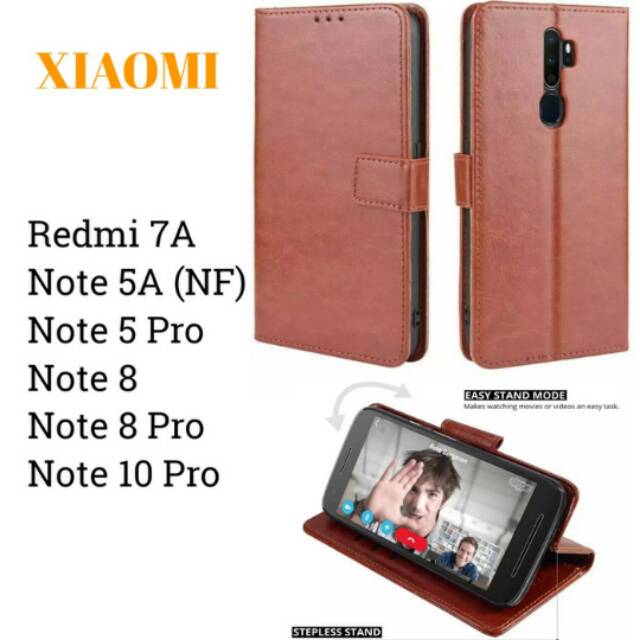 Leather Flip Cover Xiaomi NOTE 5A 5 PRO 8 8 PRO 10 PRO REDMI 7A SARUNG Casing Kulit Dompet WALLET