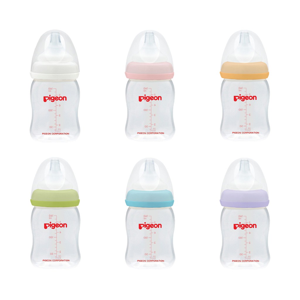 Pigeon Botol Susu SofTouch Peristaltic Plus PP Wide Neck Bottle 0+ Bulan 160ml