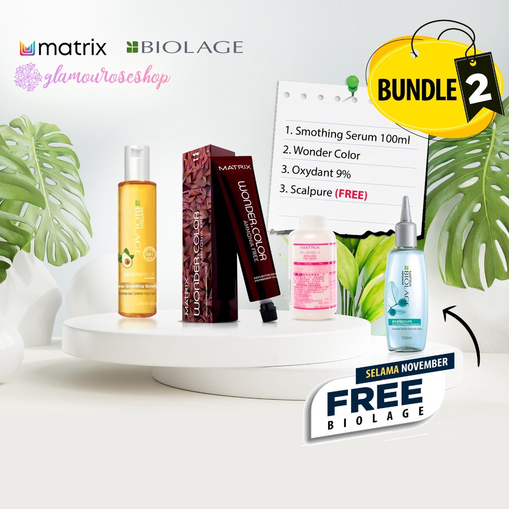 Matrix - Biolage Bundle 2 - Smoothing Serum 100ml + Wondercolor 100ml + Oxydant 135ml