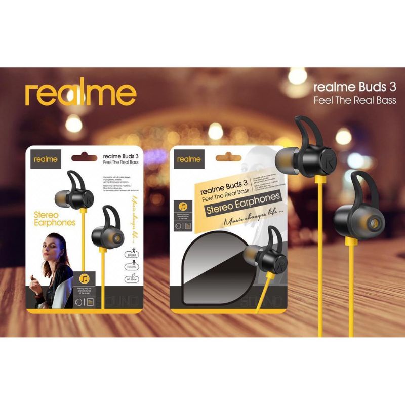 Headset Realme Buds 3 Feel The Real Bass