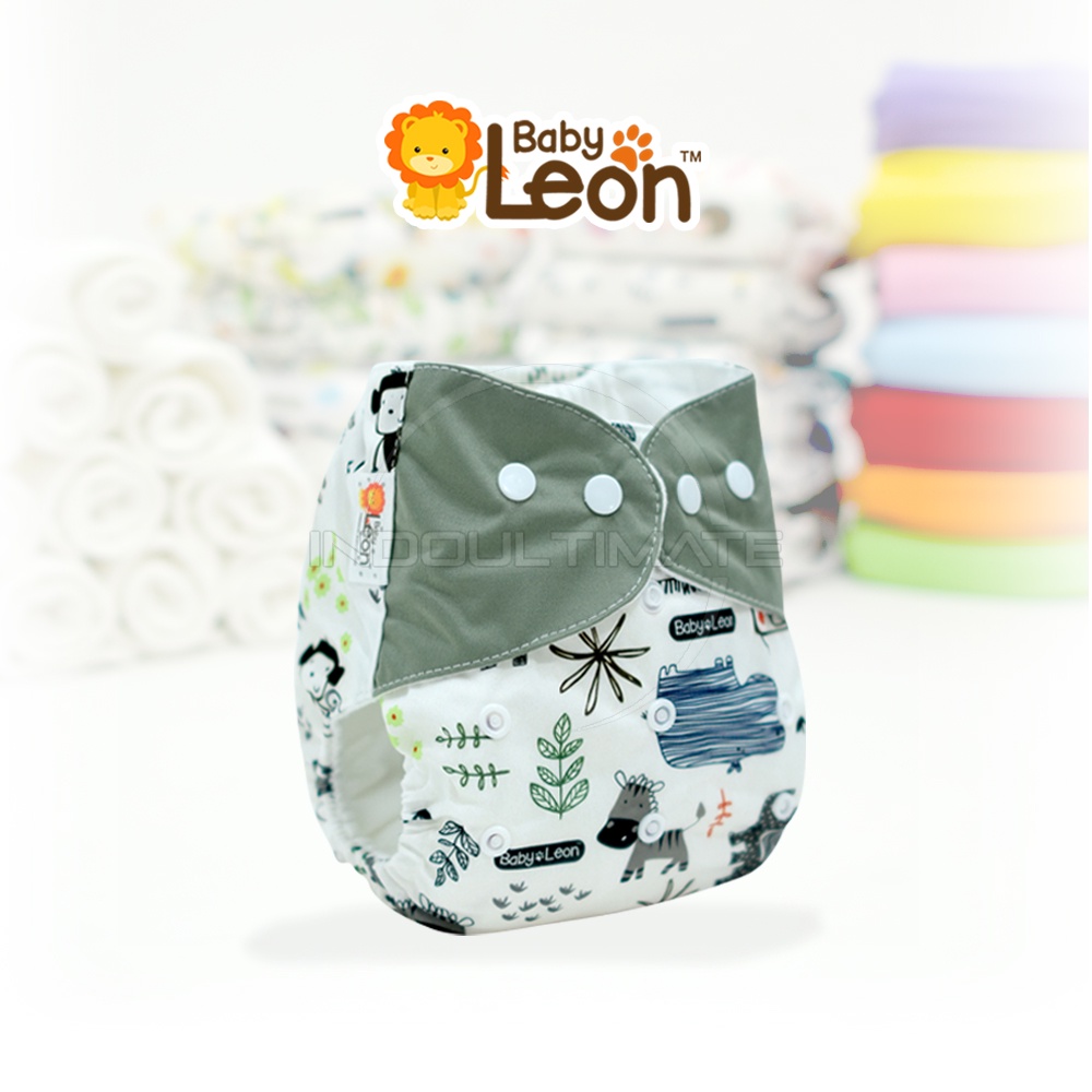 Popok Clodi Bayi Cuci Ulang + FREE INSERT Clodi BABY LEON PREMIUM BY-830 / BY-831 / BY-82 Cloth Diaper Clodi Bayi Motif Popok Cuci Ulang Baru Lahir New born Clodi Bayi Popok Kain Bayi Popok Celana Bayi Baru Lahir New Born BY-712