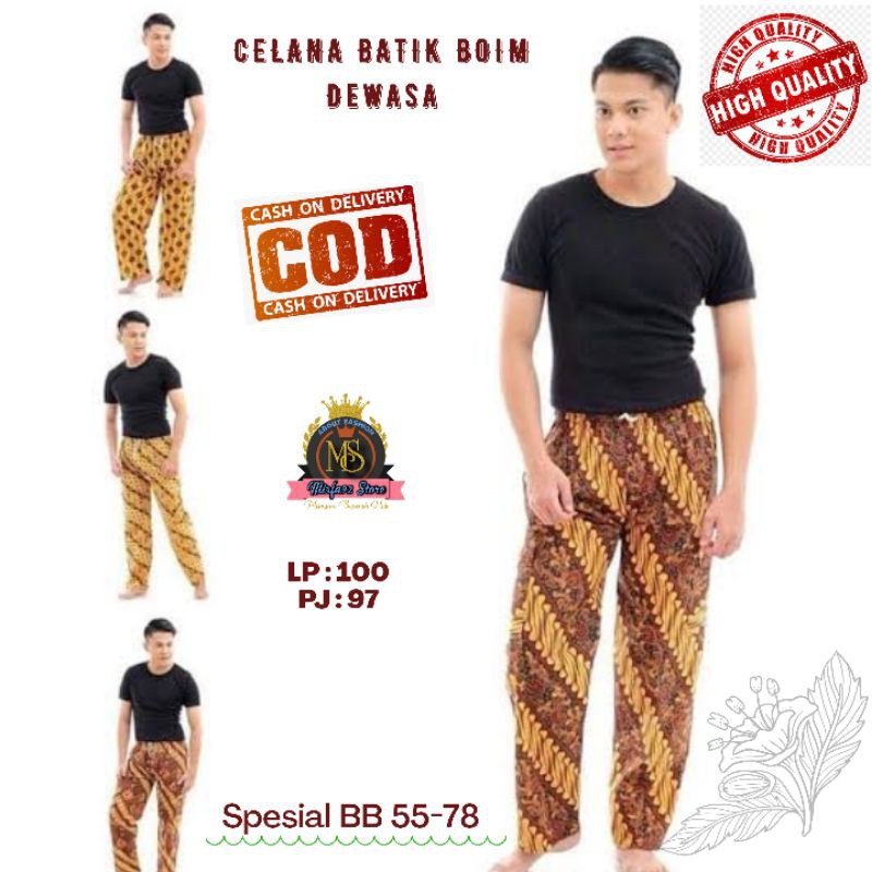 BISA COD/Celana Boim DEWASA fit to XL / Murah Panjang Grosir Hawai Pangsi Betawi pria Standar