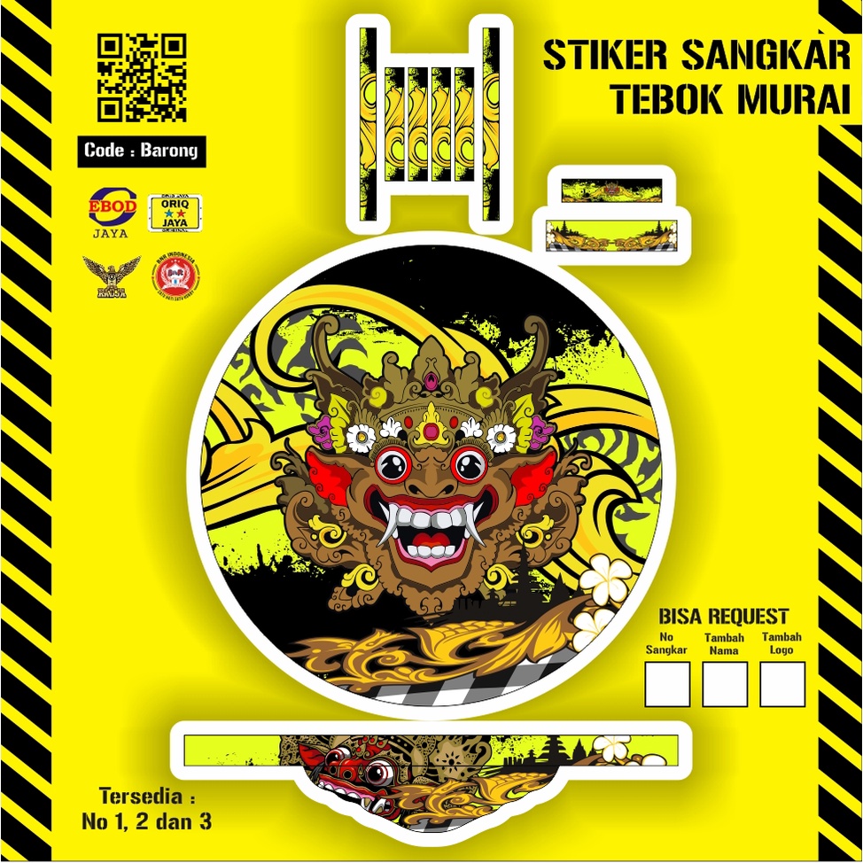 Stiker decal tebok murai stiker sangkar murai