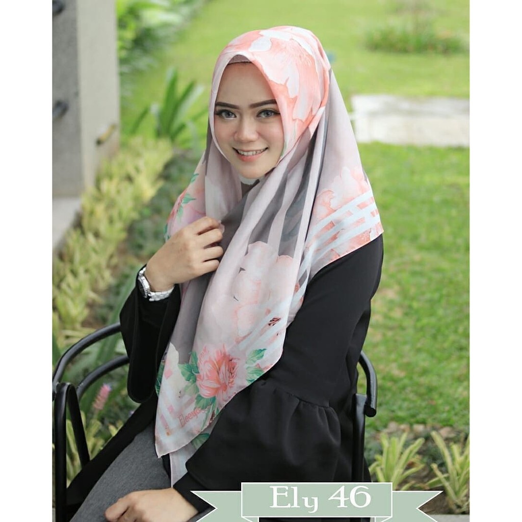 HIJAB SEGIEMPAT PRINTING II Eleeya Scarf ELY 46