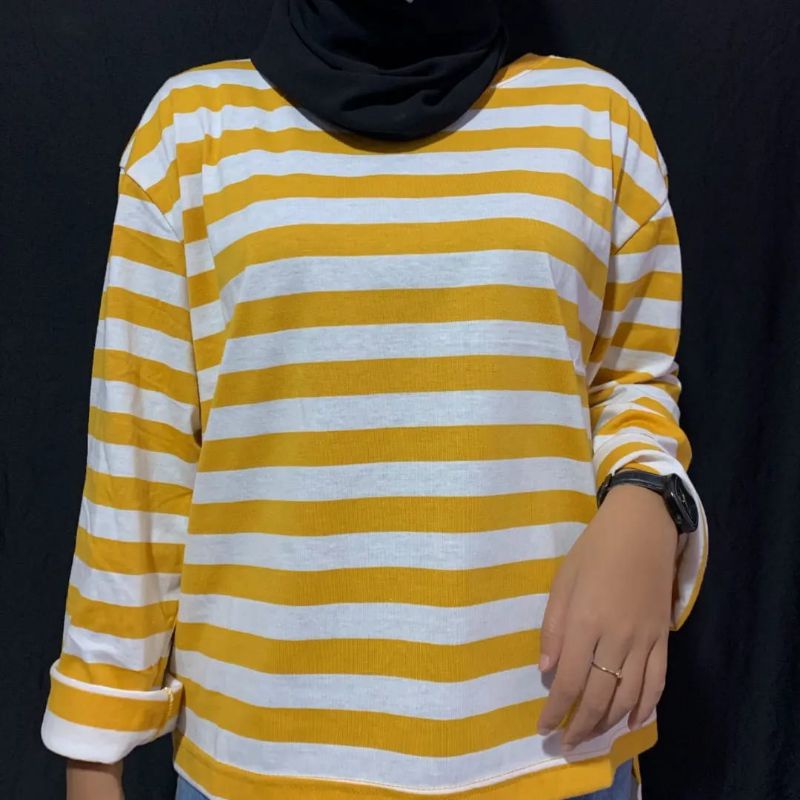 atasan wanita/atasan salur/kaos salur/oversize salur