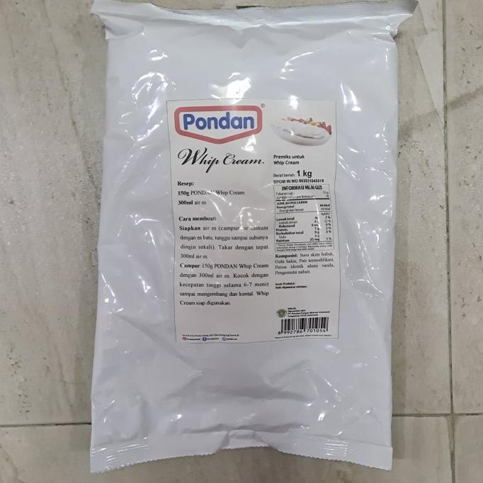 

PONDAN Whip Cream / Whipping Cream bubuk kiloan Bulky 800gr