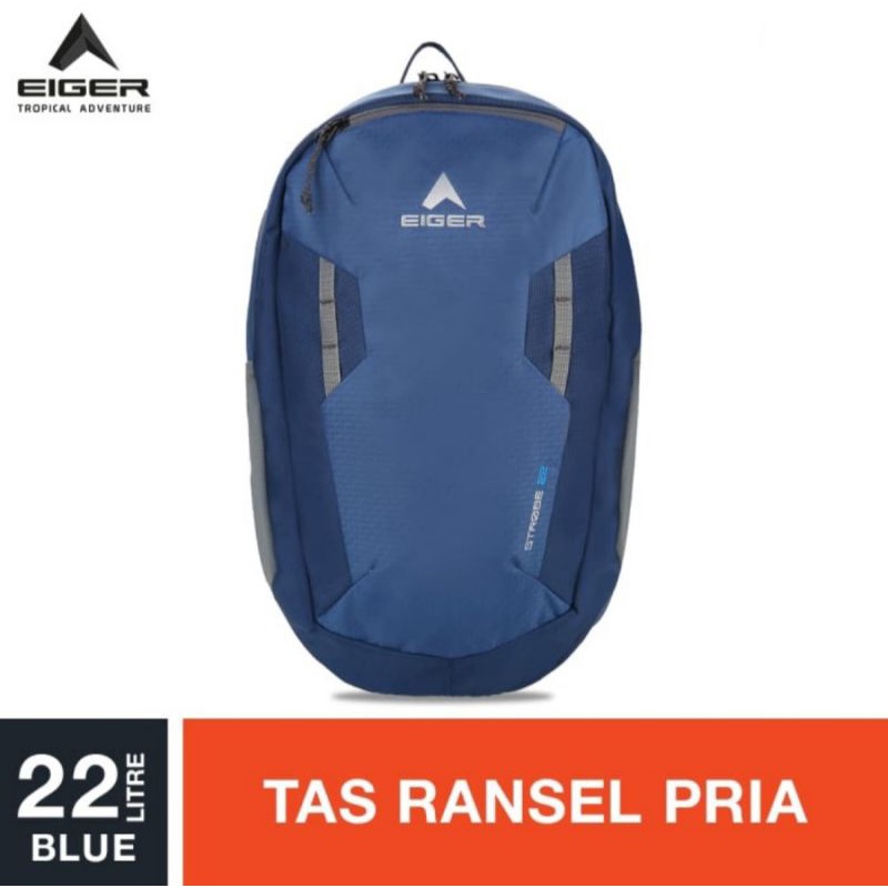 Tas Ransel Eiger1989 Strobe Daypack 22L Blue Backpack Tas Punggung Original