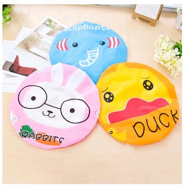 Shower Cap Lucu Topi Pelindung Penutup Kepala Rambut Lucu Waterproof