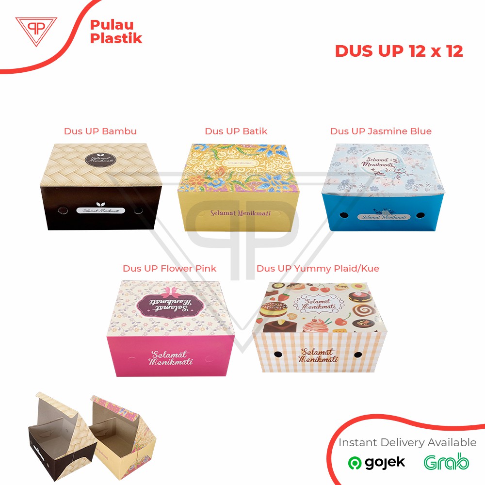 

Dus Snack Motif Ukuran 12 x 12 / Dus Snack Printing / Dus Kue Motif 250gsm / Isi 100
