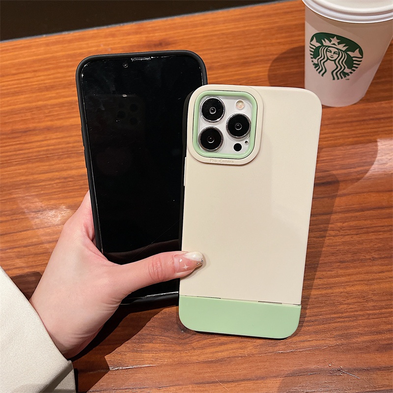 Soft Case Silikon TPU Warna Kontras Untuk IPhone 13 12 11 Pro X XS Max XR