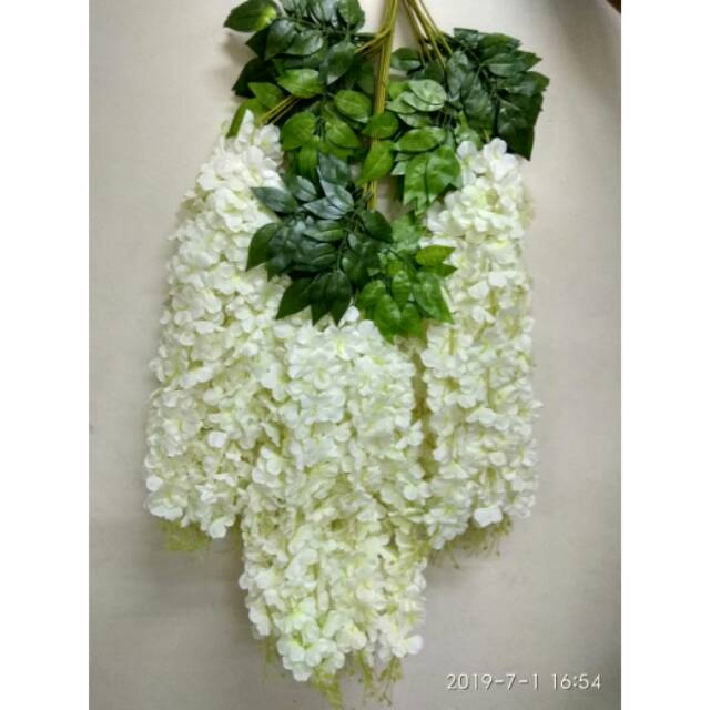 Wisteria Jumbo Putih / Wisteria plastik / Wisteria murah / Harga per lusin