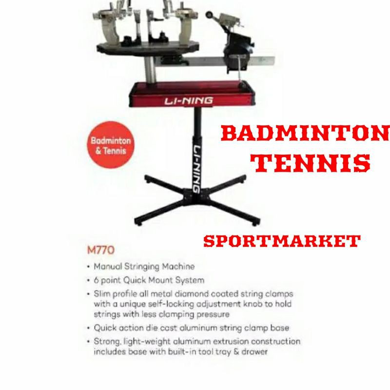 Mesin Pasang Senar Raket Tenis / Badminton Manual LINING M770 ORIGINAL