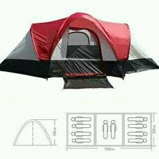 tenda camping chanodug 10-12 orang. 2 kamar 1 ruang