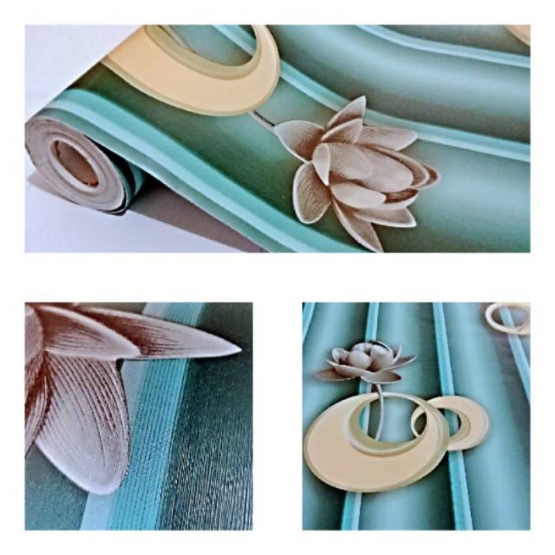 Wallpaper Sticker Bunga Mewah Elegan Dekorasi Dinding Kamar Dan Ruang