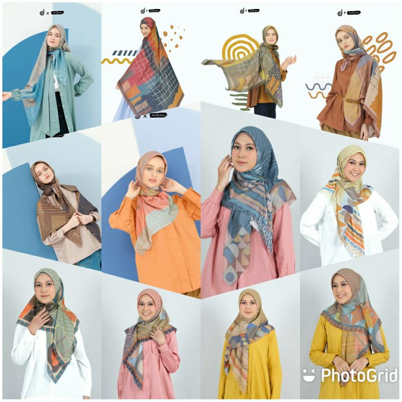 LIMITED HIJAB DEENAY X NADJANI SPRINKLE COOKIES CHOCOLATE SPRINKLE PEACH BLUE SWEET CUPCAKES GREEN T