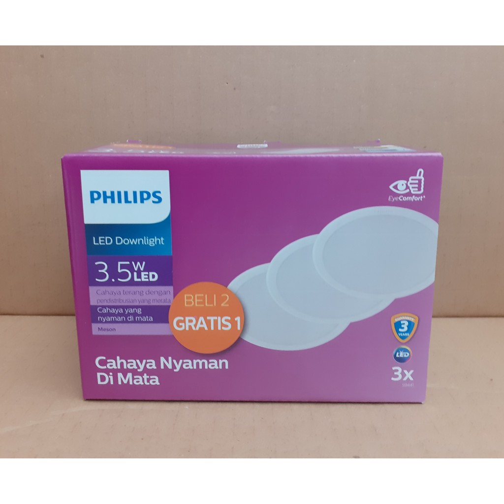 (BELI 2 GRATIS 1) Philips Lampu Downlight 3.5 watt