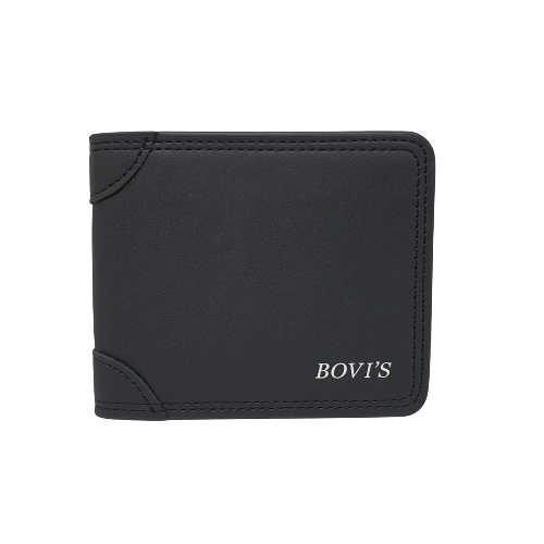 Dompet Pria Bovis Kulit Sintetis, Model Keren dan Harga Murah (25160-1)-Hitam