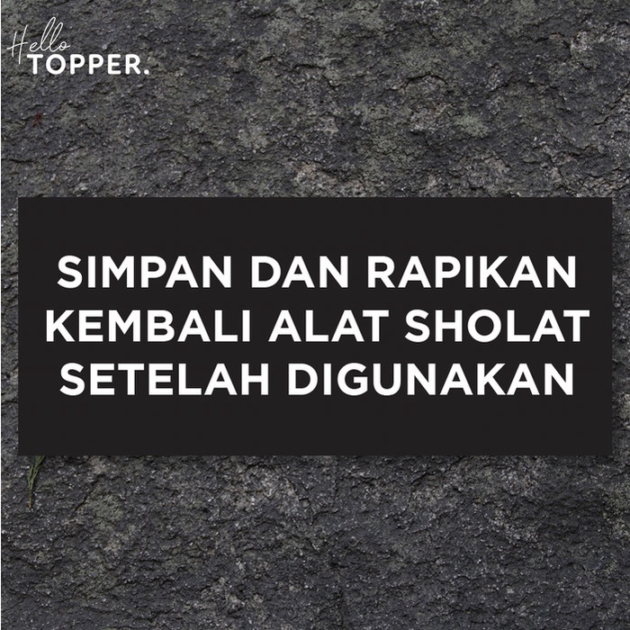 

Sign Akrilik Simpan Rapikan Alat Sholat | Sign Board Acrylic Printed Elegan