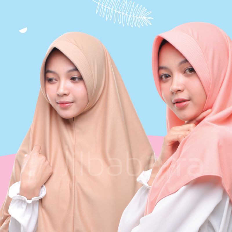 Jilbab Afra ( Jilbab Arfa ) Bergo Amira Pet Antem Size L - Jilbab Instan Bahan Kaos Adem dan Lembut