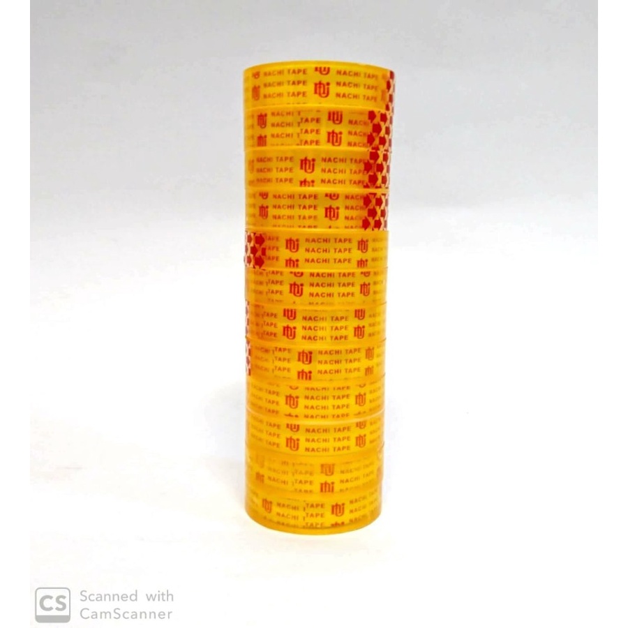 

(Slop) Nachi Selotip Stationery Nachi Yellow 12 mm x 25 yard (12 Pcs)