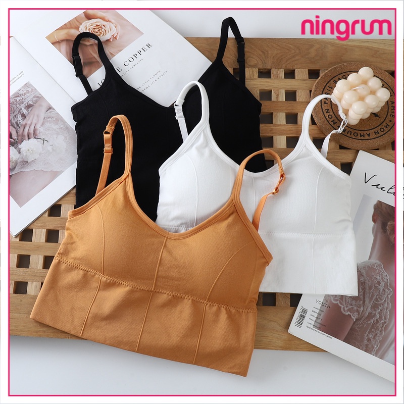 Ningrum Pakaian Dalam Bra Wanita BH Wanita Bra Polos yoga bra push up tanpa kawat sport bra import - 2029