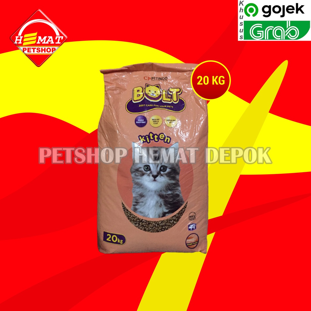 GOSEND Bolt Kitten Makanan anak Kucing Kering Dry Cat Food 20 KG