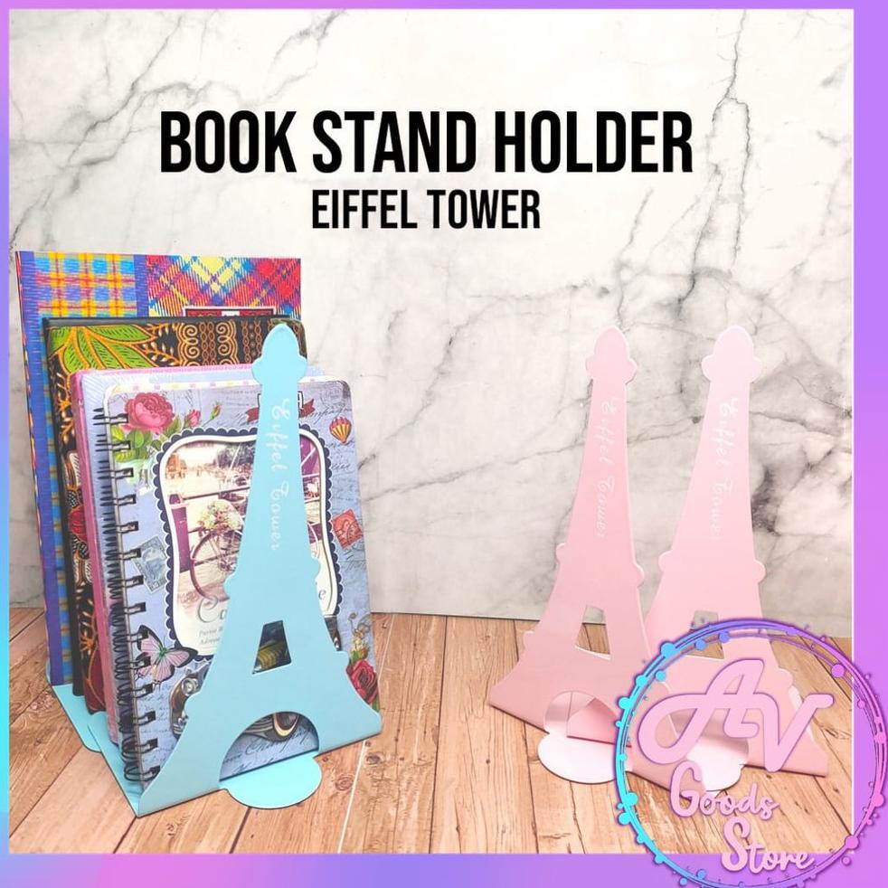 

[PRODUK PC7] Book Stand / Sandaran Buku / Penyangga buku / pembatas buku / Book end fancy besi (2pcs) FNL