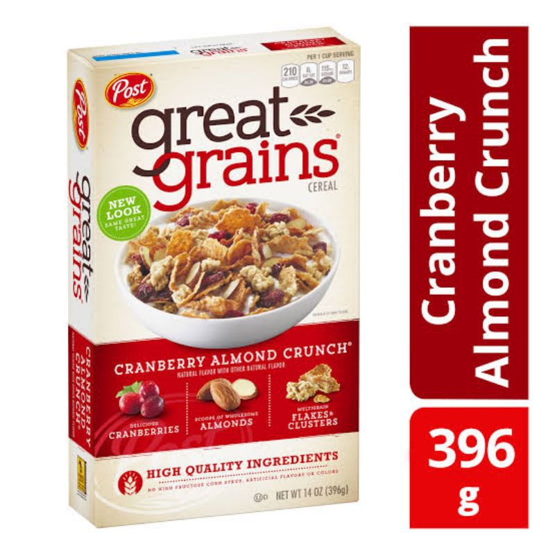 

POST GREAT GRAIN CRANBERRY ALMOND CRUNCH 396GR