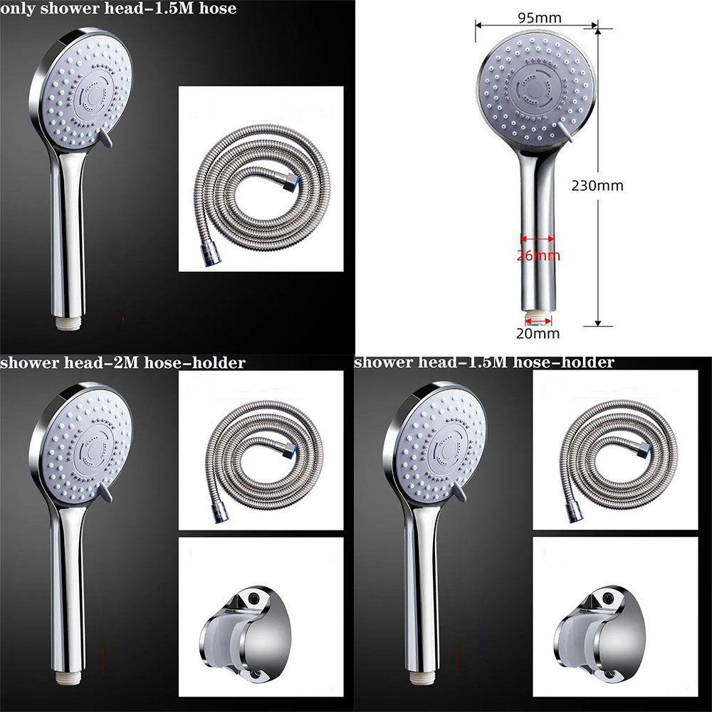 Populer Kepala Shower Tekanan Tinggi HandHold Plating Fixing Clip Nozzle Silikon