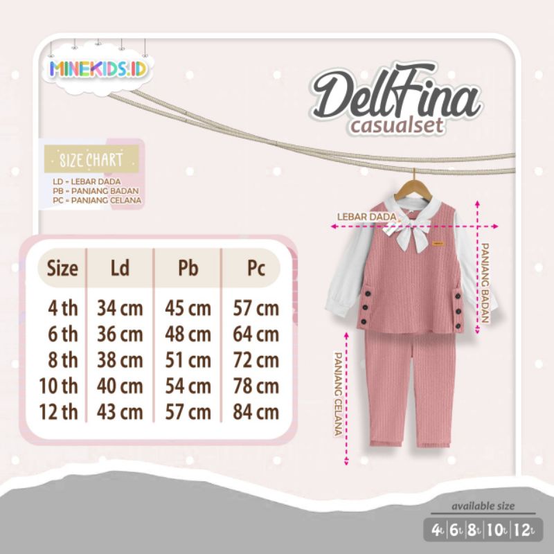 Dellfina setelan anak premium by Minekids