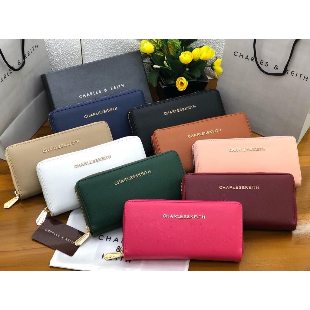 Dompet Wanita CHARLES&KEITH TAIGA FREE BOX +PAPERBAG UK 20x10 GS0013 - Tas Branded Premium