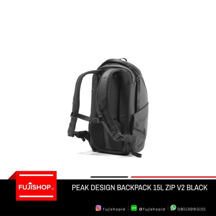Kamera-Ransel-Tas- Peak Design Backpack 15L Zip V2 - Midnight -Tas-Ransel-Kamera.