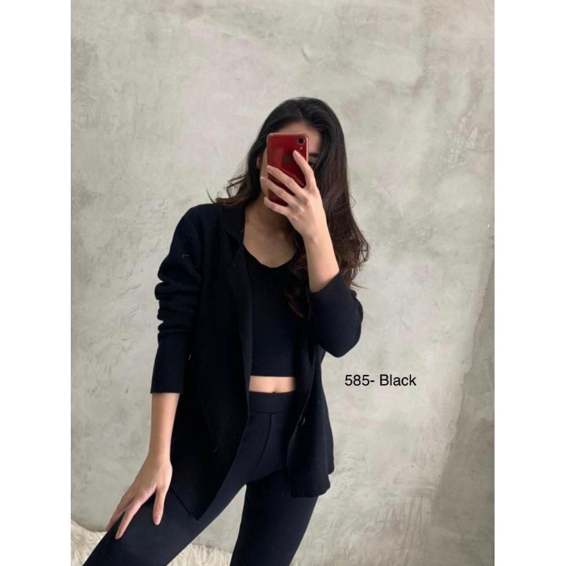 585 KNITTED BLAZER - BLAZER WANITA LENGAN PANJANG