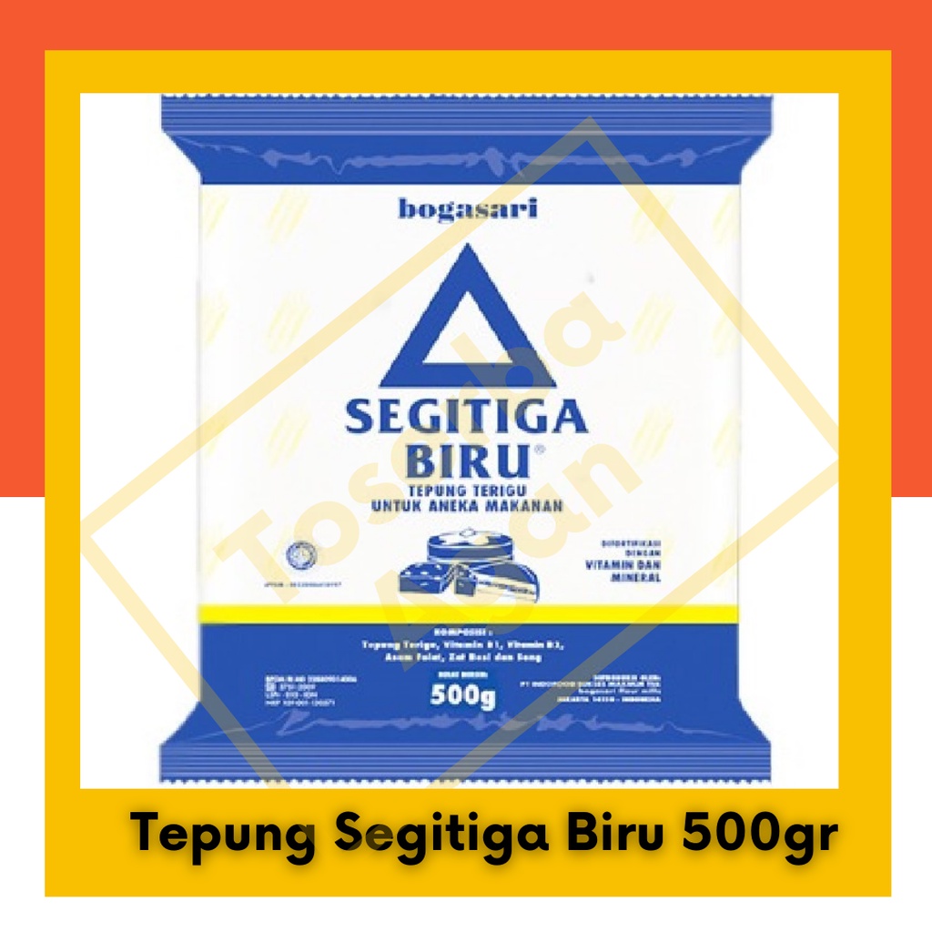 

Tepung Terigu Serbaguna Segitiga Biru 500 gram Bogasari
