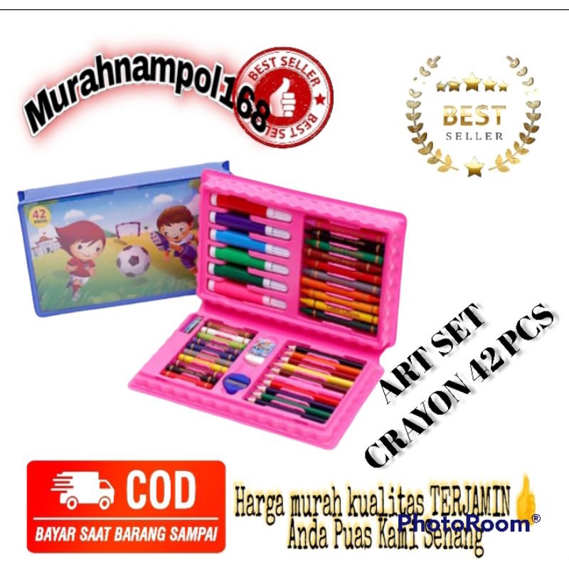 

MN - Crayon Krayon Art Set Isi 42 Pcs Pensil Warna Warni Set 42 in 1 Crayon Komplit Alat Lukis dan Menggambar Lengkap Set 42-Pcs 42pcs