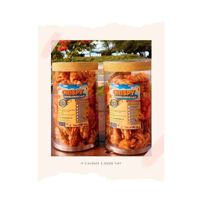 

[P-IRT] Krispi Undur-Undur Laut 120 gram Kemasan Tabung Mika