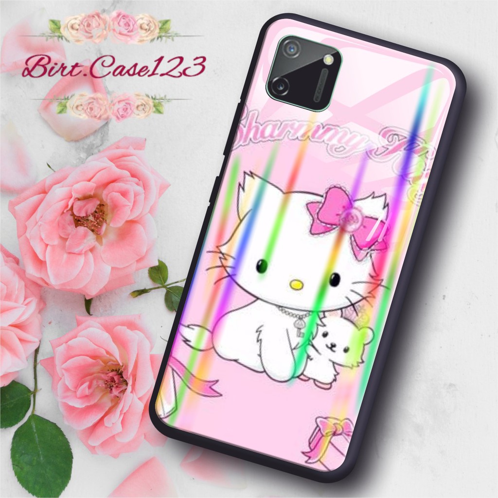 BC Case Gambar CHARMY KITTY back case glass aurora vivo y91 y93 y95 y91c y71 y81 y12 y15 y17 y53 ETC