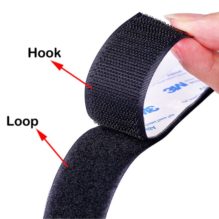 NIKTO Lakban Hook and Loop Magic Nylon Sticker 30mm x 1 Meter