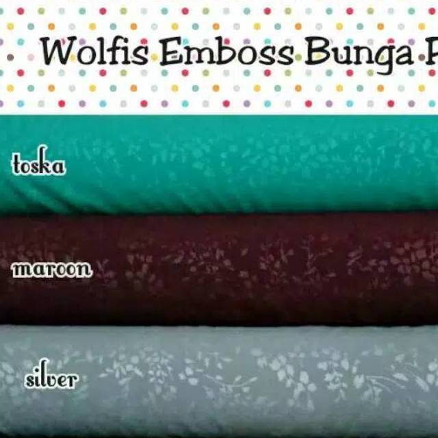 Bahan Kain Wolfis Emboss Bunga Grosir Kain Solo Murah Shopee Indonesia