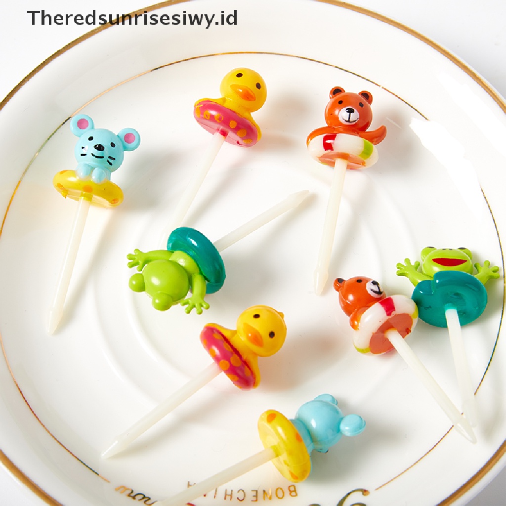 # Alat Pemotong Buah # 8pcs Garpu Buah Desain Kartun Binatang