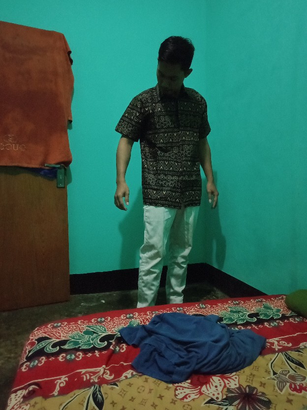 Bswart Batik Hrb026 Kenongo Hem Pendek Semut Coklat Pekalongan M L Xl Batik Pria Murah Modern Grosir