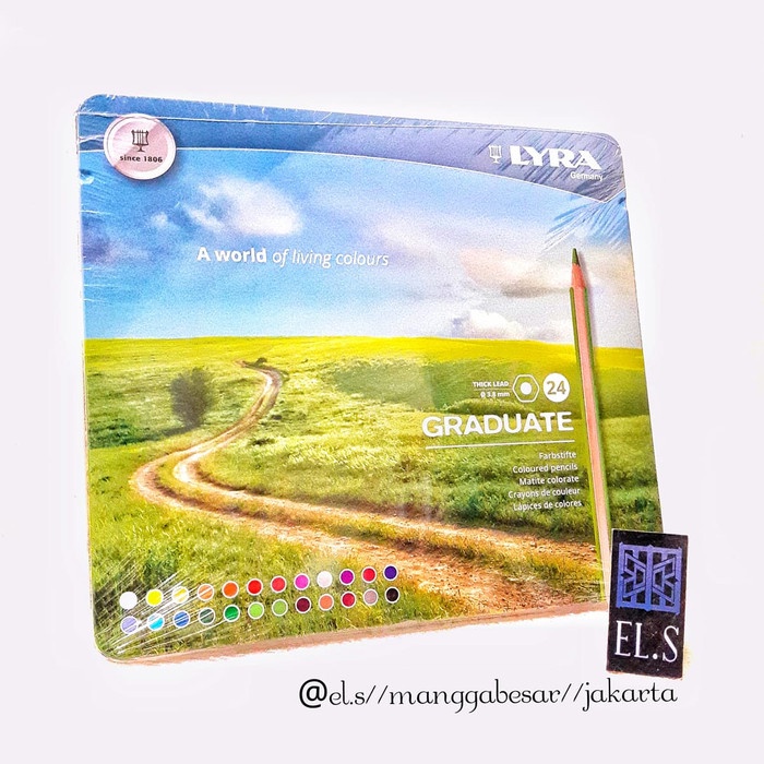 

WARNAPENSIL- LYRA GRADUATE COLOUR PENCILS 24 WARNA ( PENSIL WARNA ) METAL BOX -PENSIL WARNA