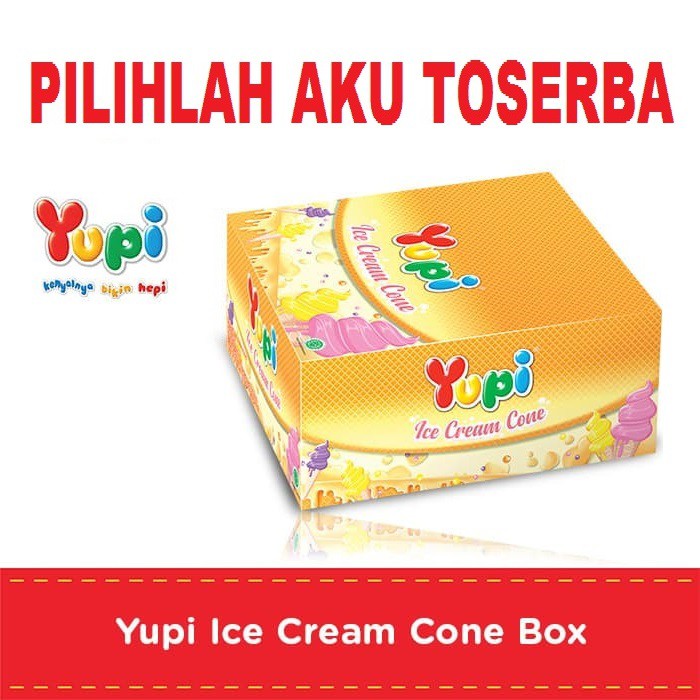 YUPI ICE CREAM CONE BOX isi 24 PCS - ( HARGA PER BOX )