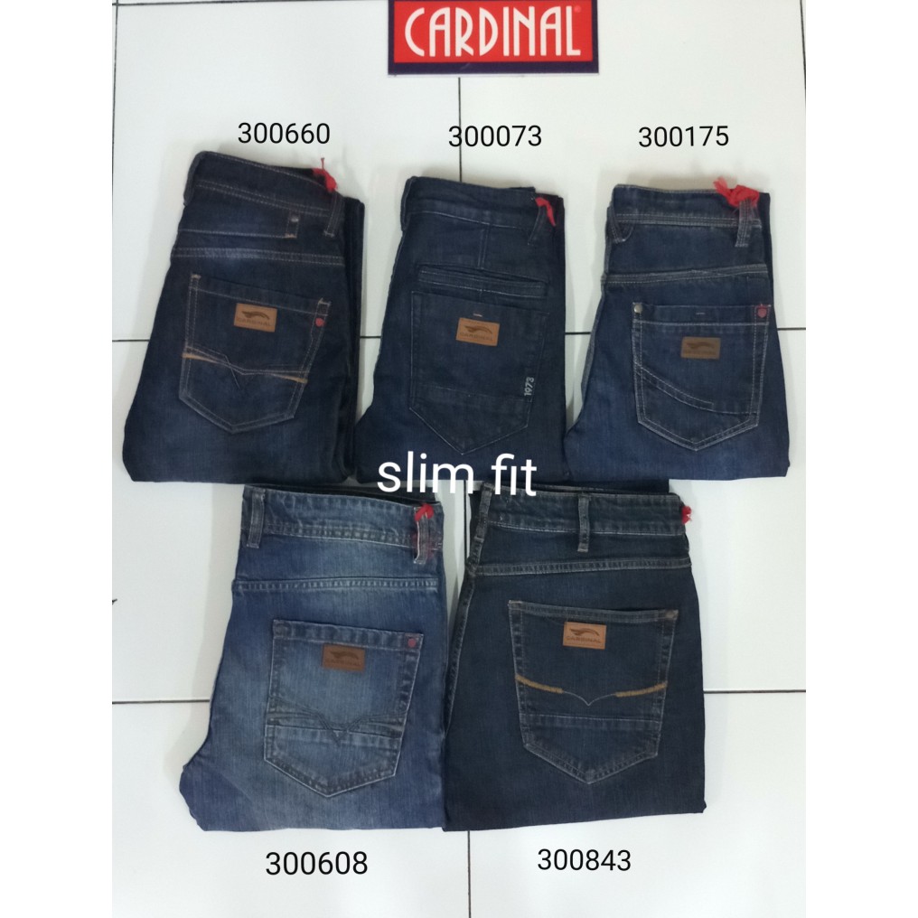 Celana Jeans Cowok Cardinal Panjang Slimfit/centraltrenggalek