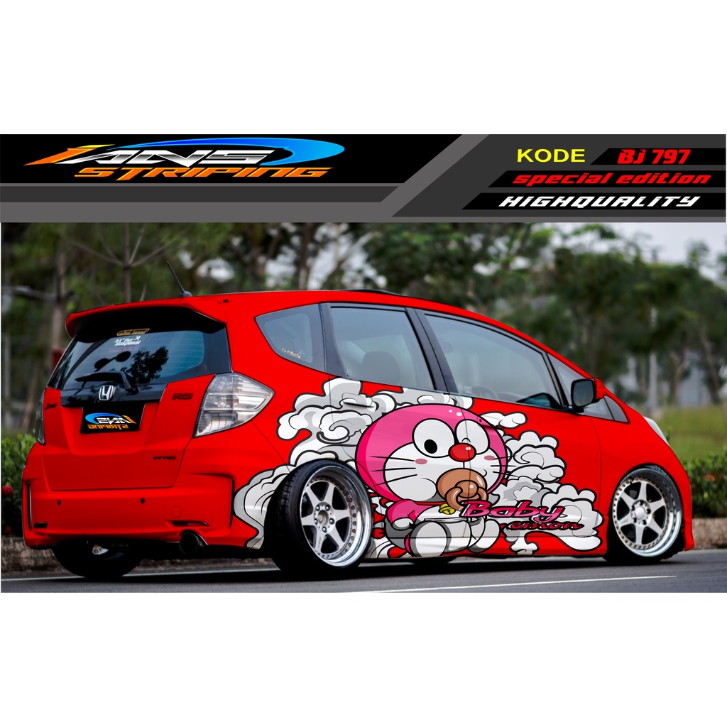 DECAL STICKER MOBIL HONDA BRIO / JAZZ RS / MOBILIO / AGYA / YARIS / ATOS / STICKER MOBIL