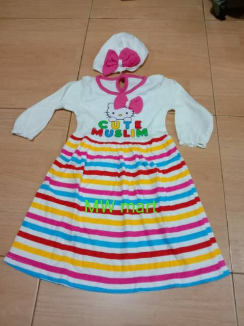 Dress anak lengan panjang CUTE MUSLIM