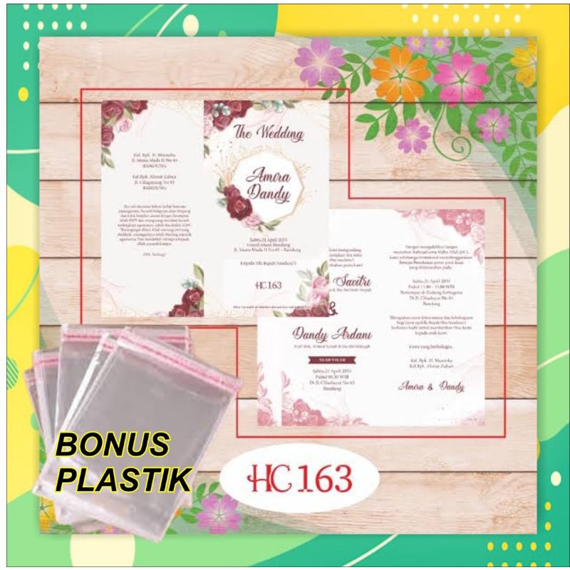Undangan pernikahan murah HC 163