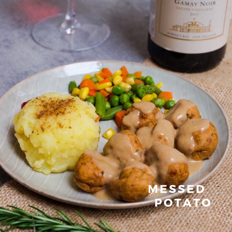 

Swedish Meatballs -- Messed Potato